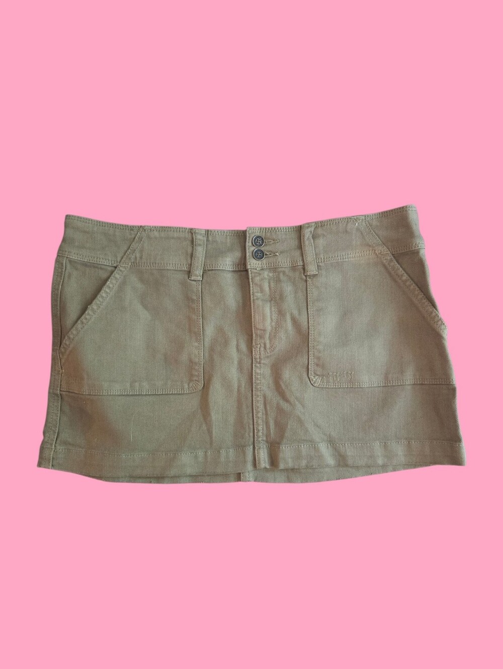 Abercrombie & Fitch Olive Green Mini Skirt